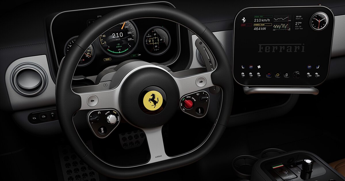 Ferrari Luce electric car interior designed by Jony Ive